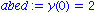 abed := y(0) = 2