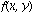 f(x, y)