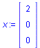 array( 1 .. 3, 1 .. 1, [( 3, 1 ) = 0, ( 1, 1 ) = 2, ( 2, 1 ) = 0 ] )