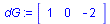 array( 1 .. 3, [( 1 ) = 1, ( 2 ) = 0, ( 3 ) = -2 ] )