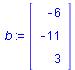 array( 1 .. 3, 1 .. 1, [( 3, 1 ) = 3, ( 1, 1 ) = -6, ( 2, 1 ) = -11 ] )